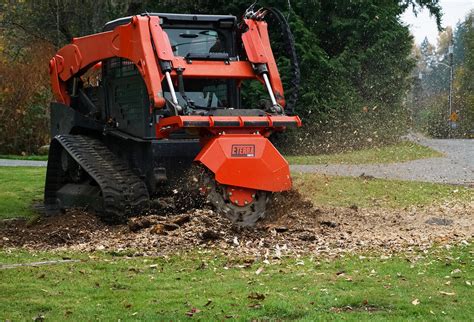 handy skid steer stump grinder|skid steer mounted tree grinder.